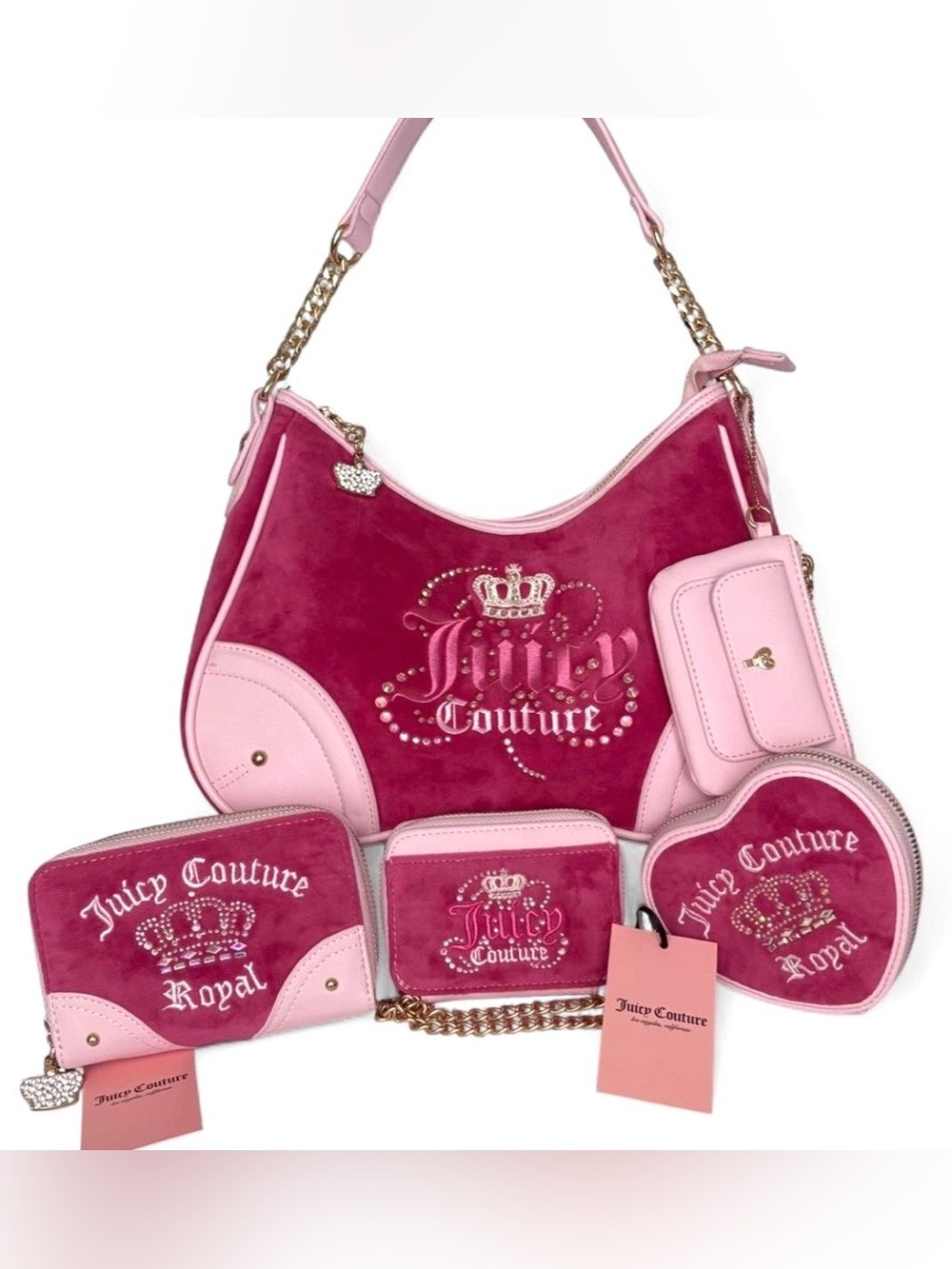 Juicy Couture Dreamy Shoulder Bag with Matching Wallets